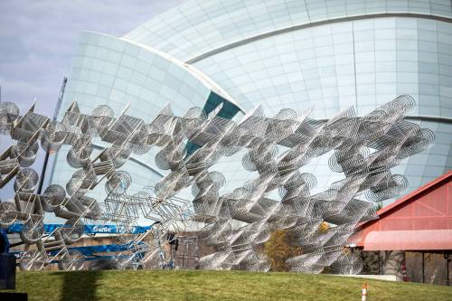 MIKAELA MACKENZIE / FREE PRESS
                                Forever Bicycles, by artist Ai Weiwei, is back at The Forks after its previous installation there from 2019 to 2022.