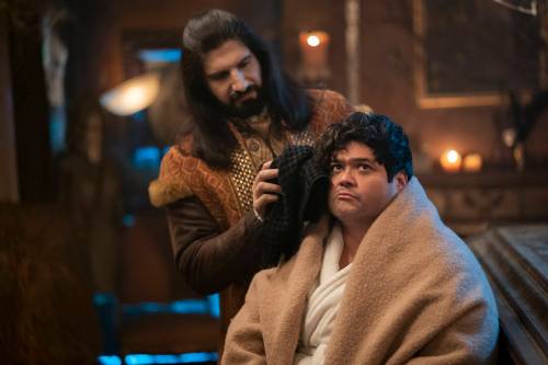 (RUSS MARTIN / FX / TNS)
                                Kayvan Novak, left, and Harvey Guillén star in &ldquo;What We Do in the Shadows&rdquo; which started its sixth and final season this week on Disney+.
