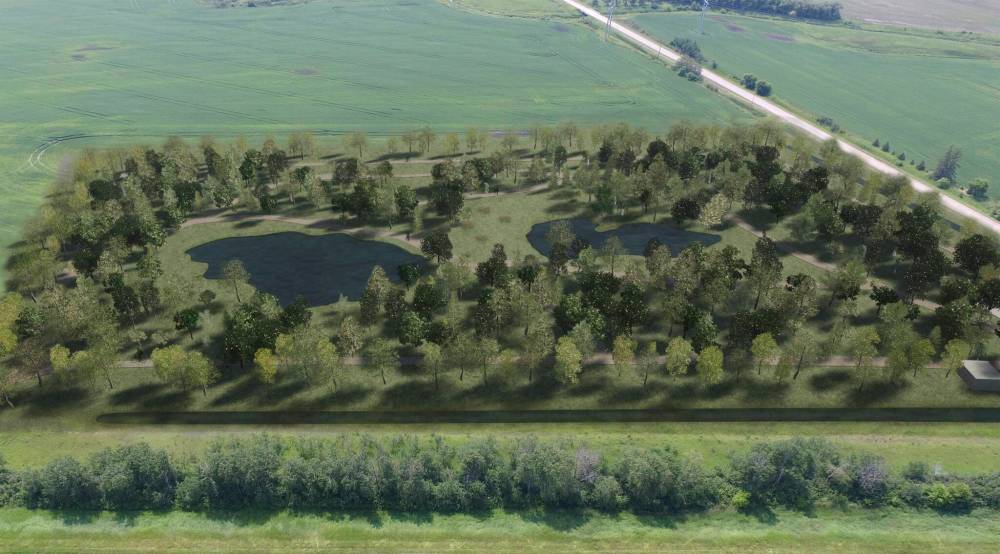 SUPPLIED
A rendering shows a bird’s eye perspective of the proposed Memorial Woodland.