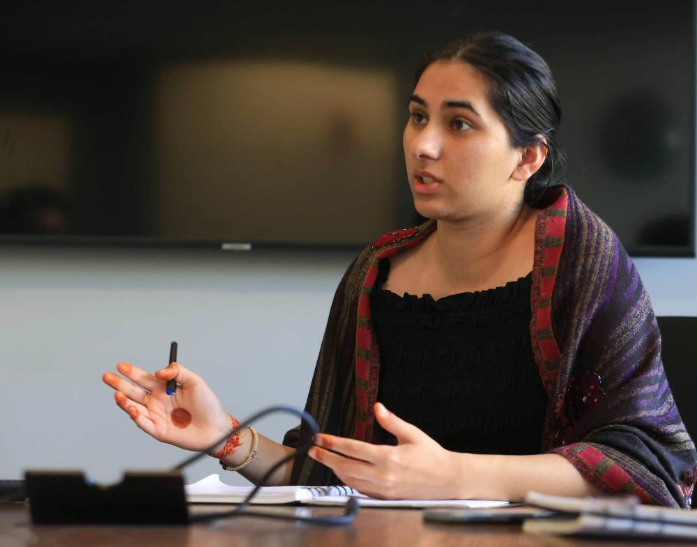 Ruth Bonneville / Free Press
“Students deserve to feel safe everywhere, but especially on residence,” University of Manitoba Student Union president Divya Sharma said.