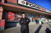 Ruth Bonneville / Free Press 
                                Food Fare co-owner Tarik Zeid stands outside the grocery store at 905 Portage Ave., where Stars of David graffiti was still visible on the ground near the building.