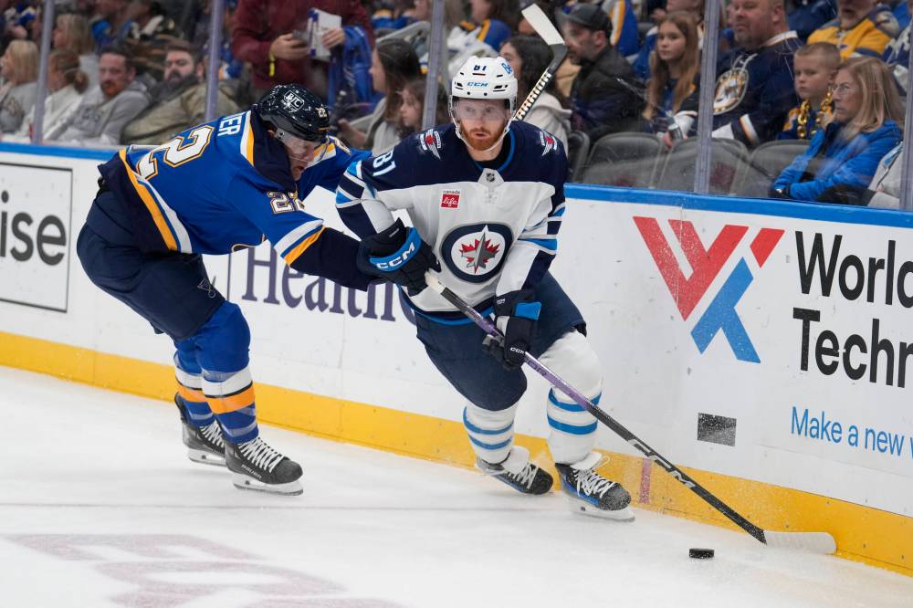 Jeff Roberson / The Associated Press
Kyle Connor has been on a heater since opening night of the NHL season.
