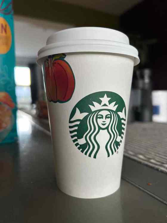You know fall is upon us, because the sticker on the $5-plus pumpkin spice latte from Starbucks tells you so. (Ben Sigurdson / Free Press)