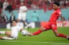 Canada forward Tajon Buchanan (11) tries to get his foot on a pass during first half group F World Cup soccer action against Morocco at the Al Thumama Stadium in Doha, Qatar on Thursday, Dec. 1, 2022. Inter Milan winger Buchanan, recovered from a broken leg suffered July 2 in training at Copa America, is back in Jesse Marsch's Canada squad for the CONCACAF Nations League quarterfinal against Suriname. THE CANADIAN PRESS/Nathan Denette