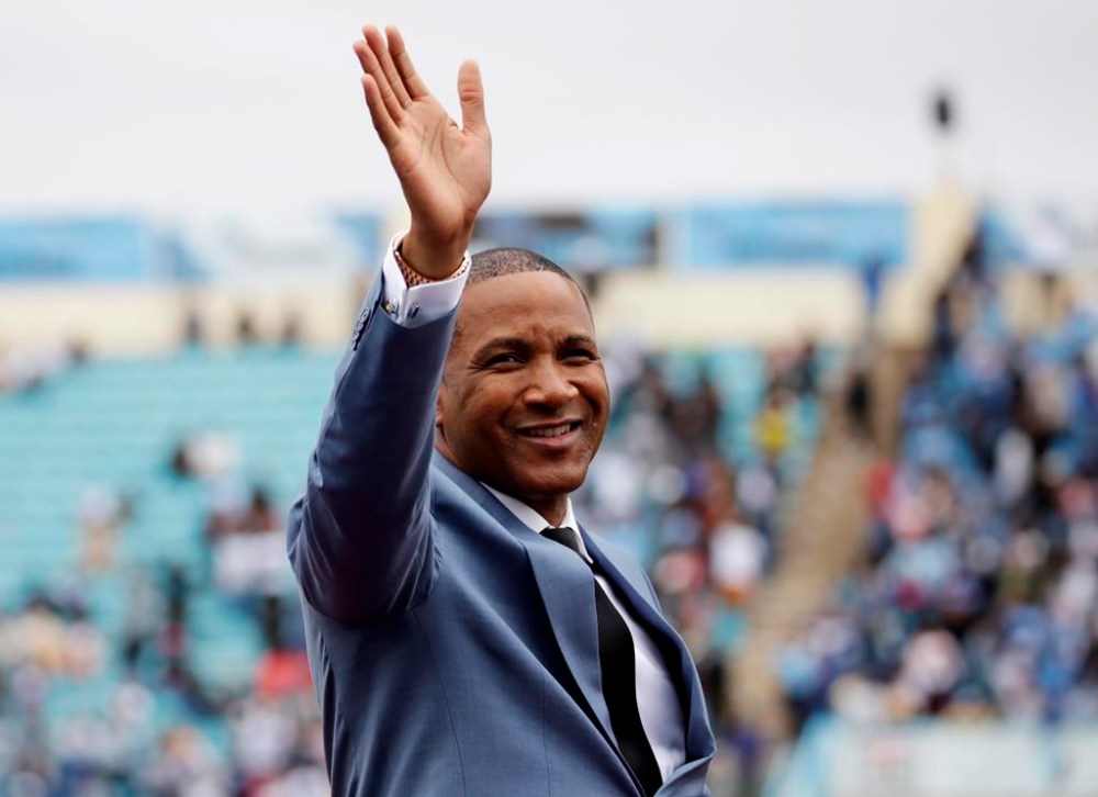 Botswana's new president Duma Boko waves to crowds at his inauguration ceremony in Gaborone, Botswana, Friday, Nov. 8, 2024. (AP Photo)