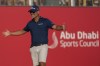 Paul Waring of England celebrates after winning the Abu Dhabi Golf Championship in Abu Dhabi, United Arab Emirates, Sunday, Nov. 10, 2024. (AP Photo/Altaf Qadri)