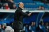 Hoffenheim's head coach Pellegrino Matarazzo gestures during the Europa League opening phase soccer match between TSG 1899 Hoffenheim and Olympique Lyon in Sinsheim, Germany, Thursday, Nov. 7, 2024. (Uwe Anspach/dpa via AP)