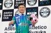 Kazuyoshi Miura, a 57-year-old former forward of Japan's national football team, poses at a press conference at National Stadium in Tokyo on June 25, 2024, as Atletico Suzuka announced that he has rejoined the fourth-tier club. (Kyodo News via AP)