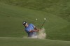 Thriston Lawrence of South Africa plays his second shot at the 12th hole during the second round of Abu Dhabi Golf Championship in Abu Dhabi, United Arab Emirates, Friday, Nov. 8, 2024. (AP Photo/Altaf Qadri)