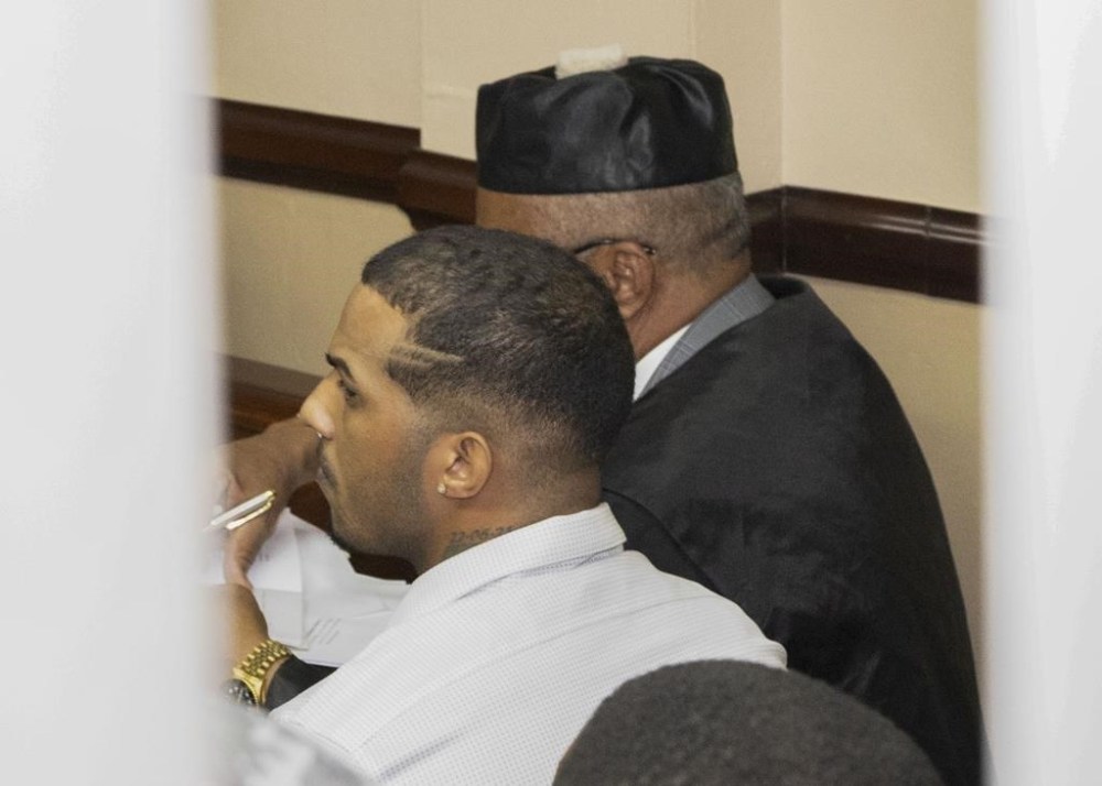Tampa Bay Rays shortstop Wander Franco appears before a judge on charges of carrying an illegal weapon, in San Juan de la Maguana, Dominican Republic, Wednesday, Nov. 13, 2024. (AP Photo/Jose Millord)