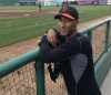 FILE - Former San Francisco Giants outfielder Randy Winn poses for photos in the dugout at Municipal Stadium before a Class-A minor league baseball game between the San Jose Giants and the Modesto Nuts in San Jose, Calif., June 24, 2013. (AP Photo/Janie McCauley, File)