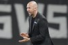 FILE - Sturm's head coach Christian Ilzer shouts directions to his team during the Europa League group F soccer match between Sturm Graz and Lazio at the Merkur Arena in Graz, Austria, Oct. 6, 2022. (AP Photo/Florian Schroetter, File)