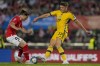 FILE - Sweden's Viktor Gyokeres, right, duels for the ball with Austria's Marcel Sabitzer during the Euro 2024 group F qualifying soccer match between Austria and Sweden at the Ernst Happel Stadion in Vienna, Austria, on June 20, 2023. (AP Photo/Florian Schroetter, File)