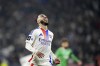 Lyon's Georges Mikautadze reacts during the French League One soccer match between Lyon and Saint-Etienne at the Groupama stadium in Decines, outside Lyon, France, Sunday, Nov. 10, 2024. (AP Photo/Laurent Cipriani)