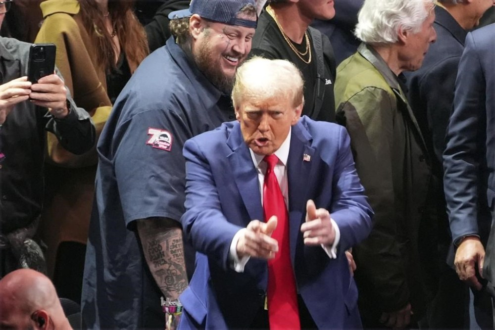 President-elect Donald Trump arrives at UFC 309 at Madison Square Garden, Saturday, Nov. 16, 2024, in New York. (AP Photo/Evan Vucci)