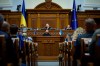 In this photo provided by the Press Service Of The President Of Ukraine on Nov. 19, 2024, Ukraine's President Volodymyr Zelenskyy speaks to parliamentarians at Verkhovna Rada in Kyiv, Ukraine. (Press Service Of The President Of Ukraine via AP)