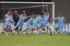 FILE - San Marino's Alessandro Golinucci, fourth right, celebrates with his teammates after scoring his side's opening goal during the Euro 2024 group H qualifying soccer match between San Marino and Denmark at the San Marino Stadium in Serravalle, San Marino, Oct. 17, 2023. (AP Photo/Felice Calabro, File)