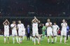 Czech Republic players applaud after the UEFA Nations League Group B1 soccer match between Albania and the Czech Republic at Air Albania Stadium in Tirana, Saturday, Nov. 16, 2024. (AP Photo/Vlasov Sulaj)