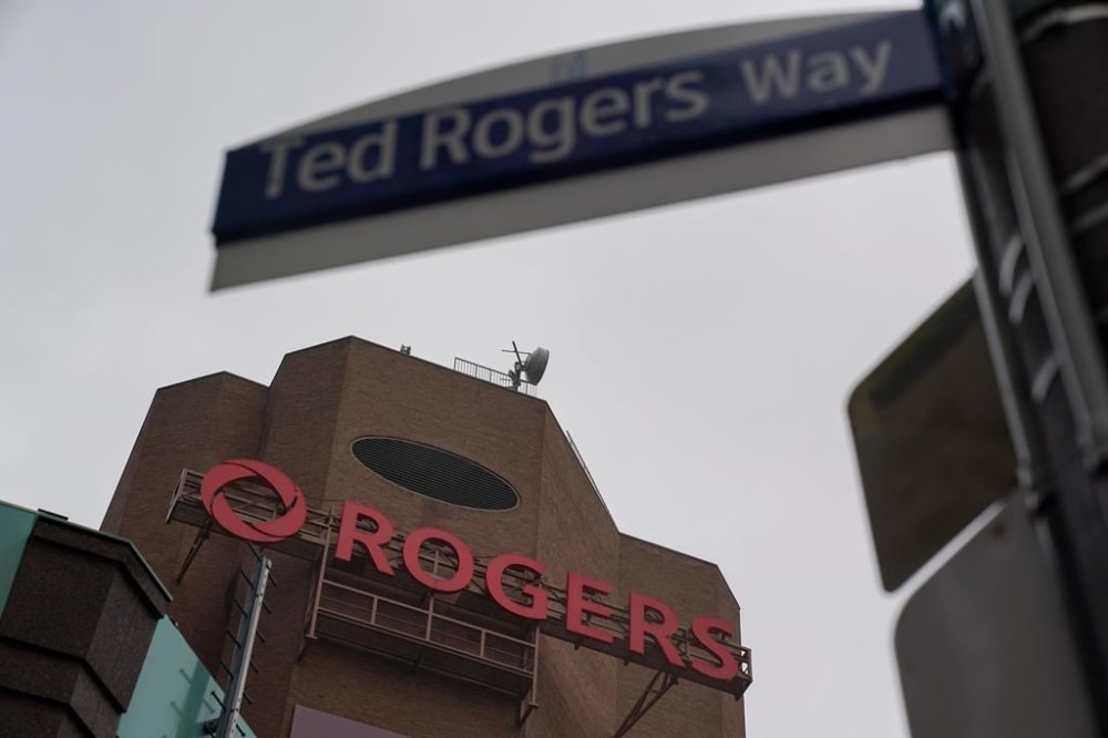 Rogers corporate head office and headquarters seen from Ted Rogers Way in Toronto, Monday, Oct. 25, 2021. THE CANADIAN PRESS/Evan Buhler