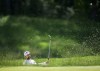 Canadian Adam Hadwin blast out of the bunker on the sixth hole during the Canadian Open Pro-AM in Hamilton, Ont., on Wednesday, May 29, 2024. Things just didn't feel right for Adam Hadwin when he missed the cut at the Shriners Children's Open on Oct. 18, so he went back to the drawing board. THE CANADIAN PRESS/Nathan Denette