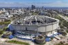 FILE - The roof of the Tropicana Field is damaged the morning after Hurricane Milton hit the region, Oct. 10, 2024, in St. Petersburg, Fla. (AP Photo/Mike Carlson, File)