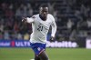 United States' Tim Weah (21) celebrates after scoring during the second half in a CONCACAF Nations League quarterfinal second leg soccer match against Jamaica Monday, Nov. 18, 2024, in St. Louis. (AP Photo/Jeff Roberson)