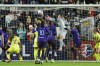 Washington Spirit goalkeeper Aubrey Kingsbury, in grey, clears the ball during the first half of the NWSL championship at CPKC Stadium against the Orlando Pride, Saturday, November 23, 2024, in Kansas City, Mo. (AP Photo/Reed Hoffmann)