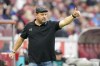 FILE - Cologne's head coach Steffen Baumgart reacts during the German Bundesliga soccer match between 1.FC Cologne and Borussia Moenchengladbach in Cologne, Germany, Sunday, Oct. 22, 2023. (AP Photo/Martin Meissner, File)