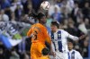 Real Madrid's Eduardo Camavinga, left, jumps for the ball with Leganes' Julian Chicco during a Spanish La Liga soccer match between CD Leganes and Real Madrid in Leganes, outside Madrid, Sunday, Nov. 24, 2024. (AP Photo/Bernat Armangue)