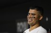 FILE - Baltimore Orioles' Robinson Chirinos smiles while standing in the dugout during a baseball game against the Detroit Tigers, Wednesday, Sept. 21, 2022, in Baltimore. (AP Photo/Terrance Williams, File)