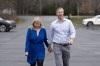 Nova Scotia Progressive Conservative Leader Tim Houston and his wife Carol Houston arrive to cast their ballots on election day in his constituency of Pictou East in Little Harbour, N.S., Tuesday, Nov. 26, 2024. THE CANADIAN PRESS/Darren Calabrese
