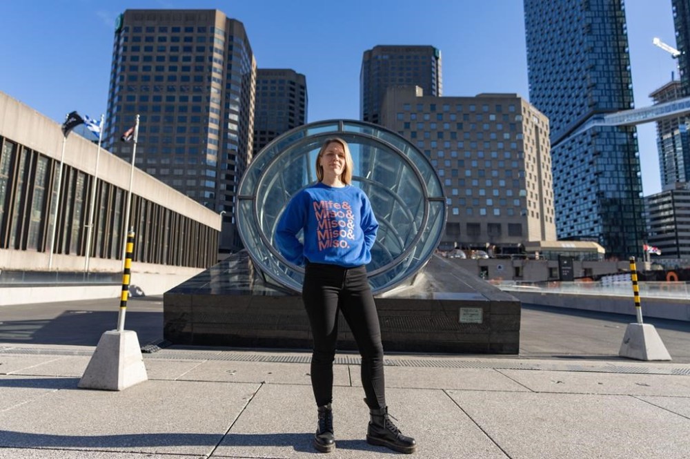 Venny Ala-Siurua, executive director of Women on Web, poses in Montreal on Tuesday, Nov. 12, 2024. The Canadian non-profit, which helps women around the world seeking the abortion pill in places where it’s restricted, says it has seen American requests surge since the U.S. election. THE CANADIAN PRESS/Christinne Muschi