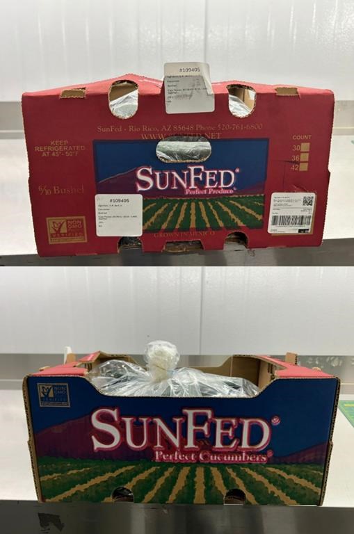 All sizes of SunFed Produce whole fresh American cucumbers sold between Oct. 12 and Nov. 26 were recalled in Canada Thursday after the U.S. Food and Drug Administration associated the product with reported salmonella cases. HANDOUT