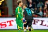 Patrik Schick, right, of Bayer Leverkusen celebrates after scoring his side's second goal, during the Bundesliga soccer match between FC Union Berlin and Bayer Leverkusen, in Berlin, Saturday, Nov. 30, 2024. (Andreas Gora/dpa via AP)