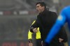 AC Milan's head coach Paulo Fonseca gives instructions during the Italian Serie A soccer match between AC Milan and Empoli, at the Milan San Siro stadium, Italy, Saturday, Nov. 30, 2024. (AP Photo/Luca Bruno)