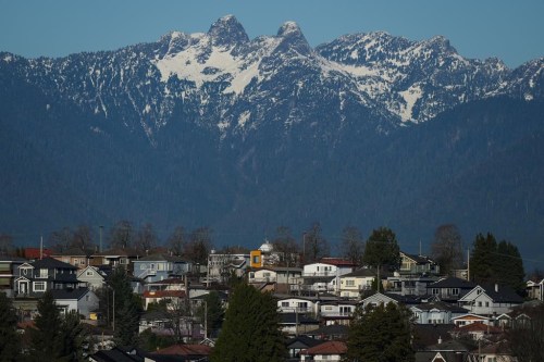 The search and rescue organization for Metro Vancouver's North Shore mountains says its teams recently rescued two international visitors who became stranded in rugged terrain after relying on online hiking apps without doing further research. The North Shore mountains are shown in Vancouver on Nov. 23, 2023. THE CANADIAN PRESS/Darryl Dyck