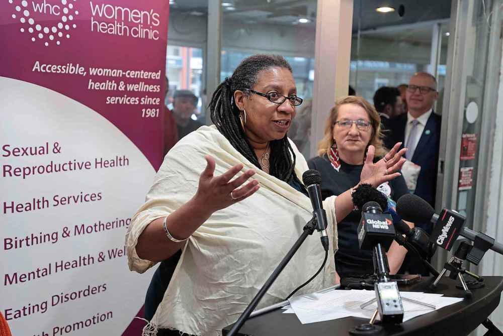 RUTH BONNEVILLE / FREE PRESS FILES
Women's Health Clinic executive director Kemlin Nembhard said we'd be naive to think U.S. political rhetoric doesn't affect us in Canada.