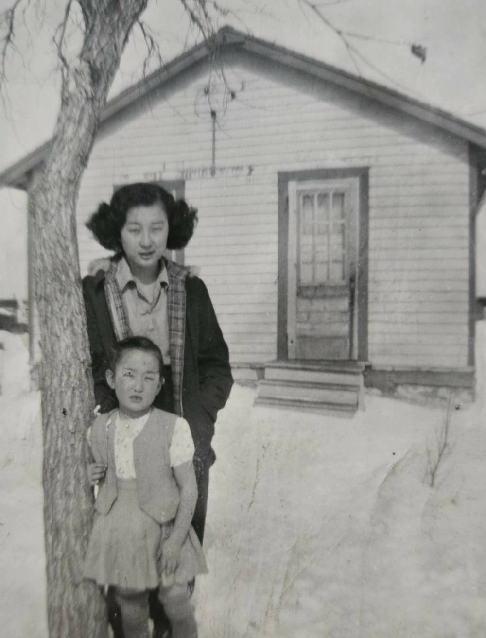 Supplied
Thomson, age 15, with sister Keiko in Whitemouth.