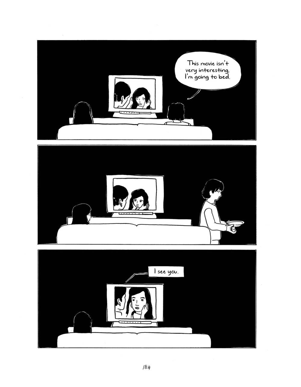 Wong depicts watching The Joy Luck Club with her mother, before her mother grows disinterested and leaves.