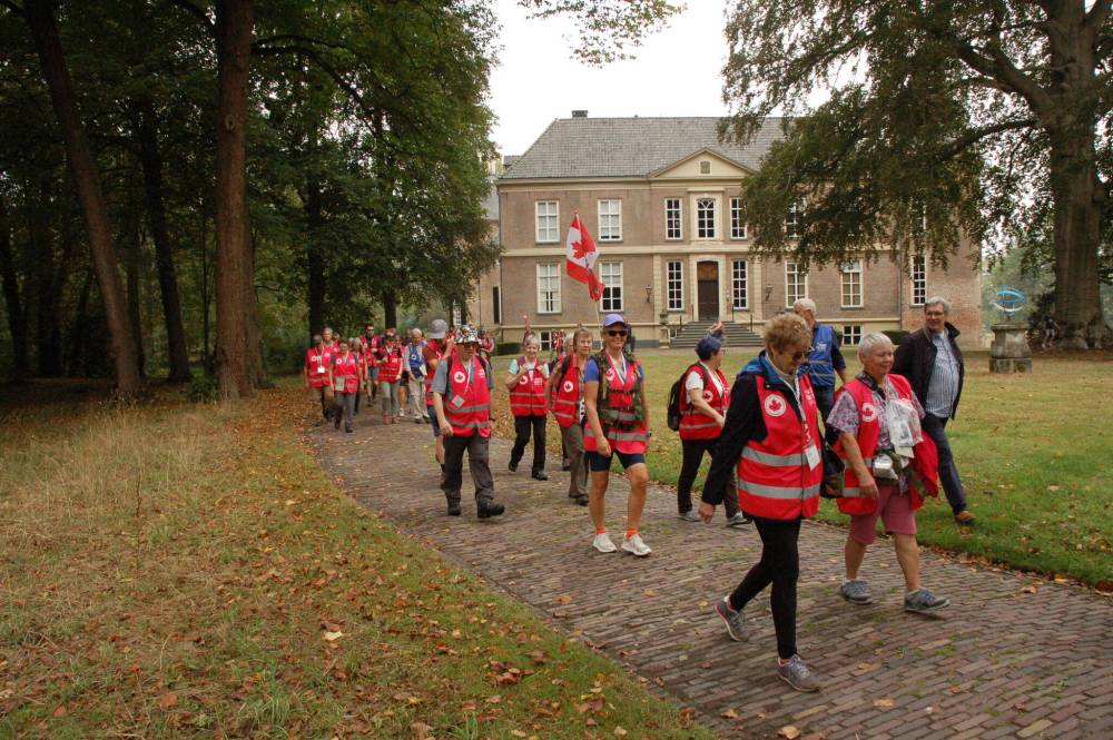JACQUELINE DRIESSEN PHOTO
Carol Ellerbeck (front, left, in navy jacket) and the group toured Hackfort Castle, a former Second World War Canadian field hospital near Vorden, Netherlands.