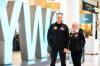 MIKAELA MACKENZIE / FREE PRESS
                                Frank Masi (left) and Pat Walsh volunteer with the YWG Goldwings program at the Richardson International Airport.