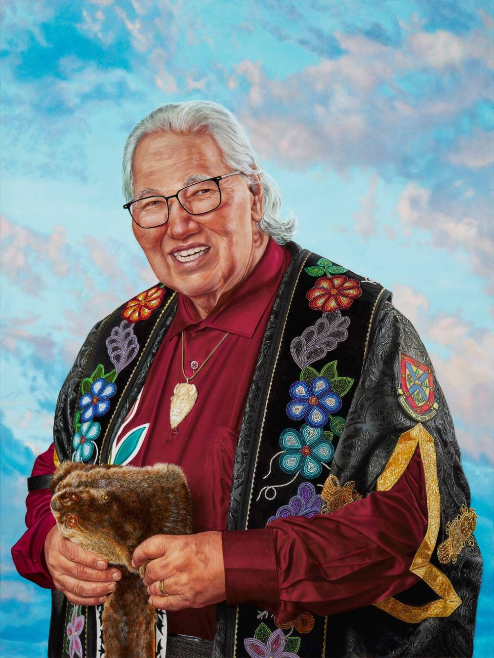 Kent Monkman
                                The Hon. Sen. emeritus Murray Sinclair. 48” x 36”, acrylic on canvas, 2024. Image courtesy of the artist.