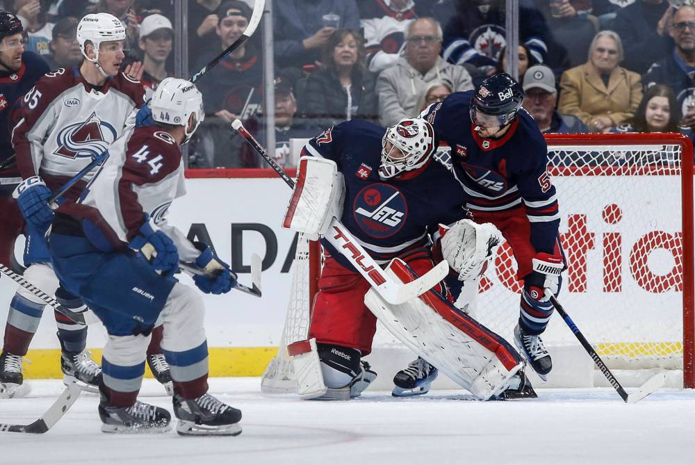 John Woods / THE CANADIAN PRESS
Jets goaltender Connor Hellebuyck was rock-solid between the pipes Thursday night, recording his second consecutive shutout and third of the season.