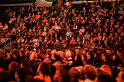 Attendees look on during the memorial service.  (Mike Sudoma / The Canadian Press)