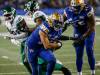 JOHN WOODS / THE CANADIAN PRESS
                                Nic Demski puts six points on the board as he scores a first-half TD Saturday against the Roughriders.
