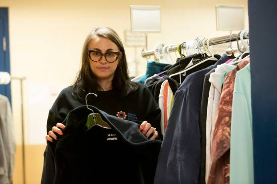 Main Street Project executive director Cindy Titus says giving presents to vulnerable Winnipeggers reminds them there are people in the city who care for them. (Brook Jones / Free Press)