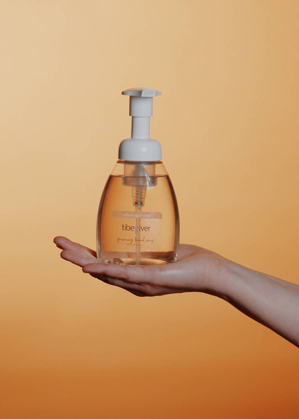 SUPPLIED
Tiber River foaming hand soap.