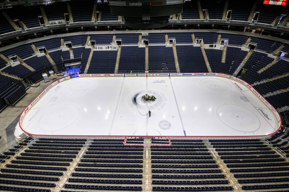 MIKE SUDOMA / FREE PRESS 
                                Canada Life Centre, also home of the Winnipeg Jets, boasts some of the best ice in the NHL.