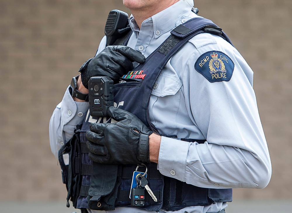 Andrew Vaughan / The Canadian Press
An RCMP officer wearing a body camera.
