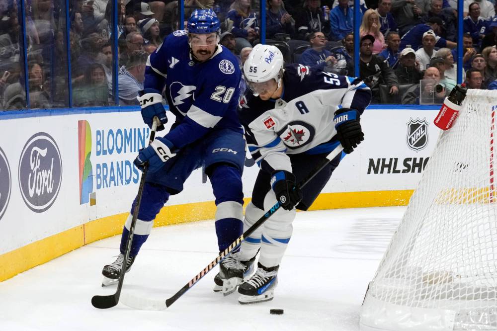 Chris O’Meara / The Associated Press
Winnipeg Jets centre Mark Scheifele on the team’s two-game losing streak in Florida: “We didn’t play our best.”